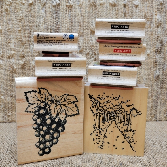 Lot Of 7 Floral Garden Theme Ink Stamps New 90s - 2000s - Picture 4 of 4